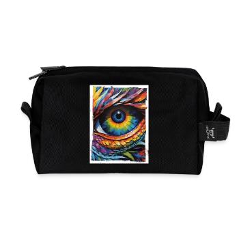 Eye of the Dragon 1 - Recycled Toiletry Zip Bag - black - Front
