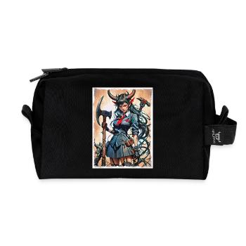 Voici les ennuis - Trousse de toilette en tissu recyclé - noir - Devant