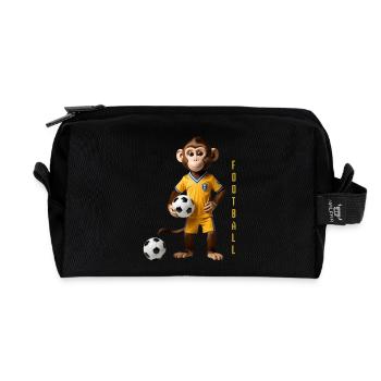 Cool monkey - Recycled Toiletry Zip Bag - black - Front