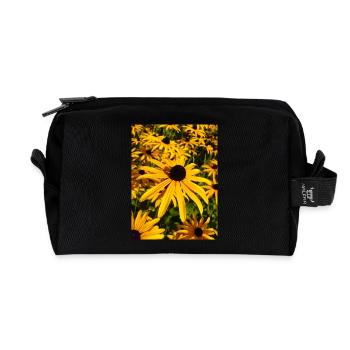 échinacée orange aussi échinacée Sonnenhut - Trousse de toilette en tissu recyclé - noir - Devant