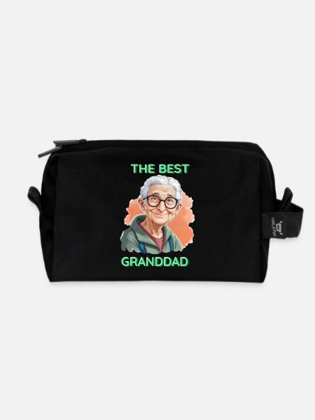 The best grandfather - Recycled Toiletry Zip Bag - black