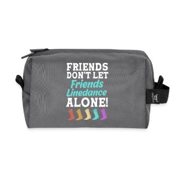 Line Dance - Recycled Toiletry Zip Bag - anthracite - Front