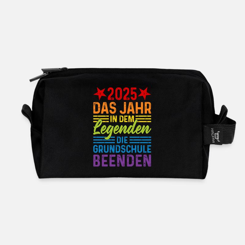 2025 Das Jahr in dem Legenden Grundschule beenden - Recycelte Kulturtasche - Schwarz