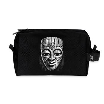 Maske - Recycelte Kulturtasche - Schwarz - Vorne