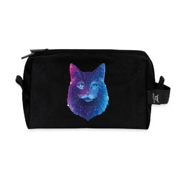 Galaktische Katze - Recycelte Kulturtasche - Schwarz - Vorne