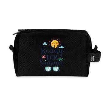 I am Ready for Summer - Recycled Toiletry Zip Bag - black - Front