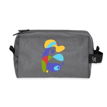 Vintage abstrakte Kreatur - Recycelte Kulturtasche - Anthrazit - Vorne