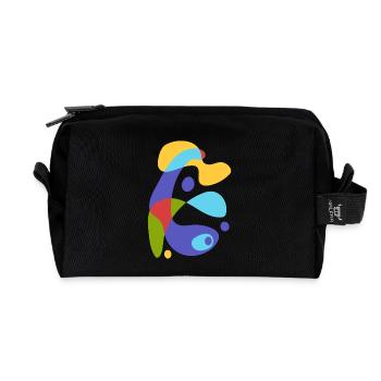 Vintage abstrakte Kreatur - Recycelte Kulturtasche - Schwarz - Vorne
