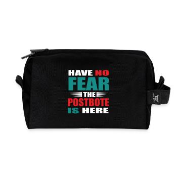 Have no Fear the Postbote is here Outfit - Recycelte Kulturtasche - Schwarz - Vorne