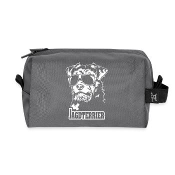Chasse Terrier Cool Lunettes de soleil Chien Chien Wilsigns - Trousse de toilette en tissu recyclé - anthracite - Devant