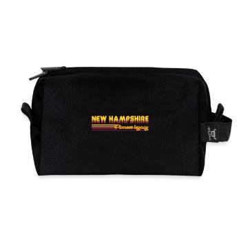 cool New Hampshire USA states design - Recycled Toiletry Zip Bag - black - Front