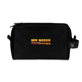 cool New Mexico USA states design - Recycled Toiletry Zip Bag - black - Front