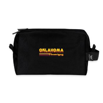 design cool des États de l’Oklahoma aux États-Unis - Trousse de toilette en tissu recyclé - noir - Devant