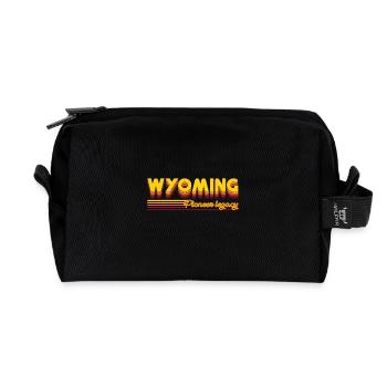 cooles Wyoming USA Bundesstaaten Design - Recycelte Kulturtasche - Schwarz - Vorne