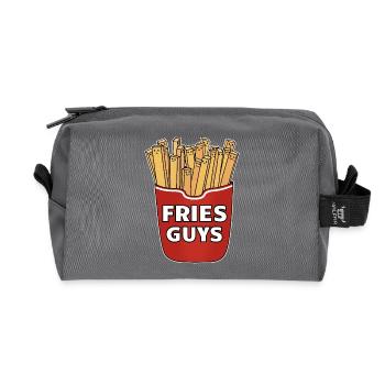 FRIES GUYS - Recycelte Kulturtasche - Anthrazit - Vorne