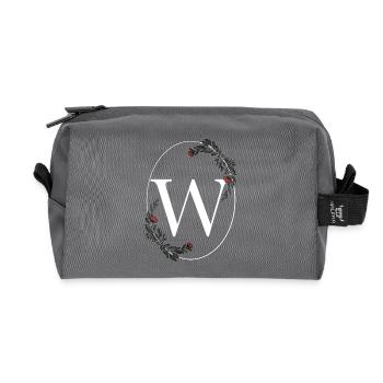 Buchstabe W - Recycelte Kulturtasche - Anthrazit - Vorne