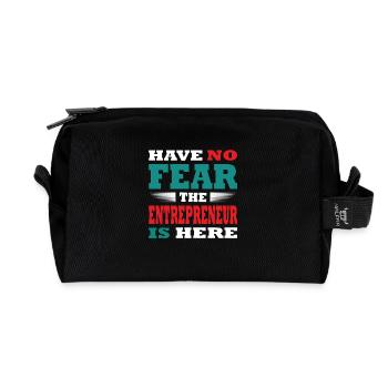 Have no Fear the Unternehmer is here Outfit - Recycelte Kulturtasche - Schwarz - Vorne