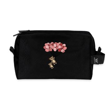 Children - Recycled Toiletry Zip Bag - black - Front