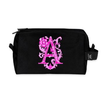 Buchstabe A - Recycelte Kulturtasche - Schwarz - Vorne