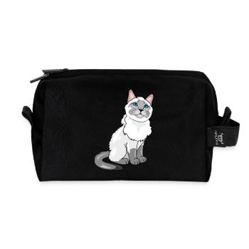 Stolze Siamkatze - Recycelte Kulturtasche - Schwarz - Vorne