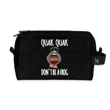 Ne soyez pas une grenouille - Trousse de toilette en tissu recyclé - noir - Devant