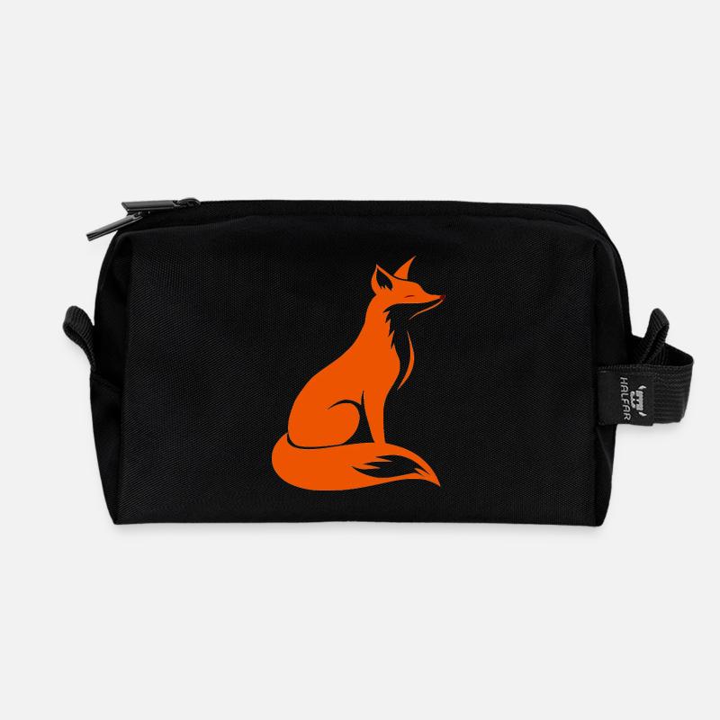 Fuchs - Recycelte Kulturtasche - Schwarz