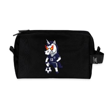 Angry Unicorn Football Fan Jersey 13 - Recycled Toiletry Zip Bag - black - Front