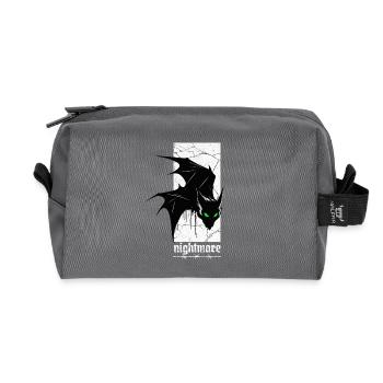 Nightmare Bat – Gothic Horror Vampir Kreatur Kunst - Recycelte Kulturtasche - Anthrazit - Vorne