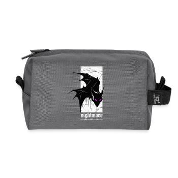 Nightmare Bat – Gothic Horror Vampir Kreatur Kunst - Recycelte Kulturtasche - Anthrazit - Vorne