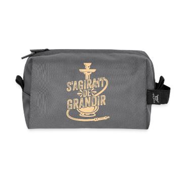 It would be a question of growing up - Recycled Toiletry Zip Bag - anthracite - Front