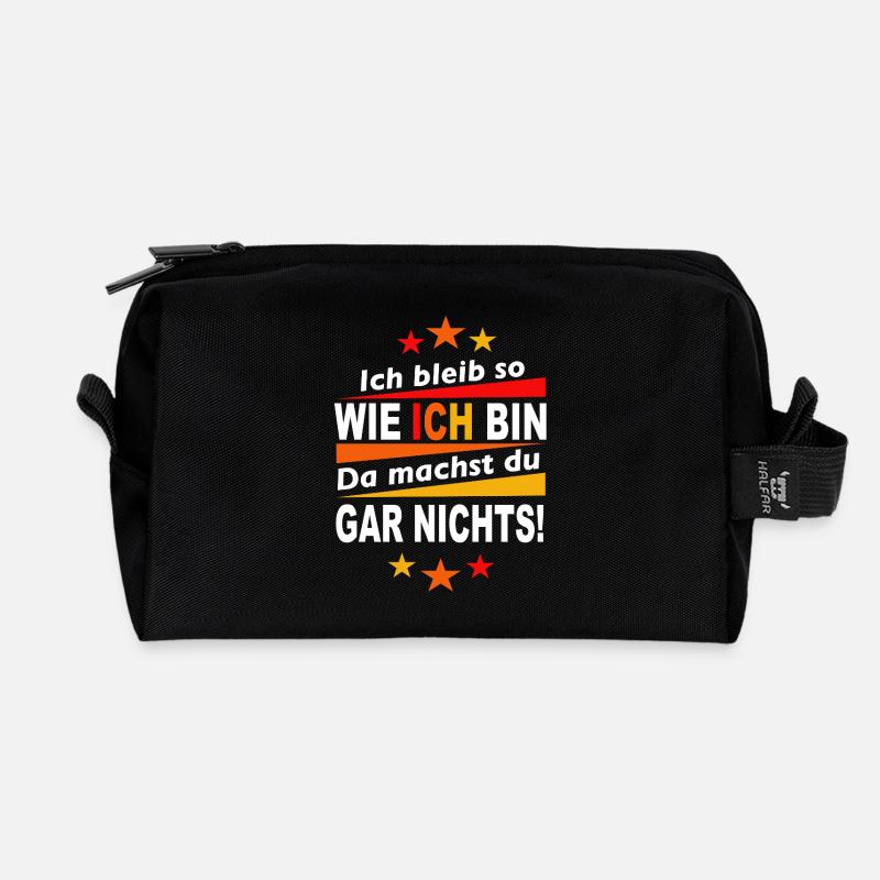 Ich bleib Ich - Statement Shirt - Recycelte Kulturtasche - Schwarz