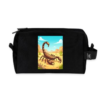 Deathstalker Scorpion – tödlich in der Wüste - Recycelte Kulturtasche - Schwarz - Vorne
