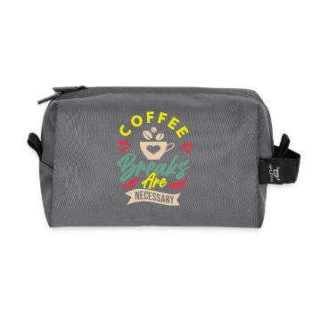Coffee Break - Recycelte Kulturtasche - Anthrazit - Vorne