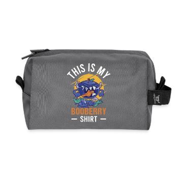 Blueberry Funny Fruit Fruit Blueberry Vintage - Recycled Toiletry Zip Bag - anthracite - Front