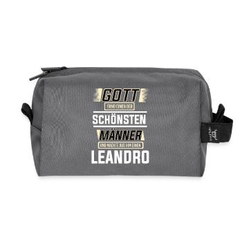 Leandro le plus bel homme façonné par Dieu Design - Trousse de toilette en tissu recyclé - anthracite - Devant