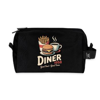 Diner 1958 - Recycelte Kulturtasche - Schwarz - Vorne