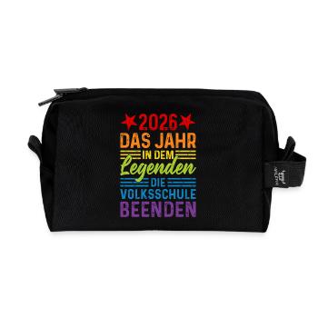 2026 Terminant l’année dans les légendes de l’école primaire - Trousse de toilette en tissu recyclé - noir - Devant