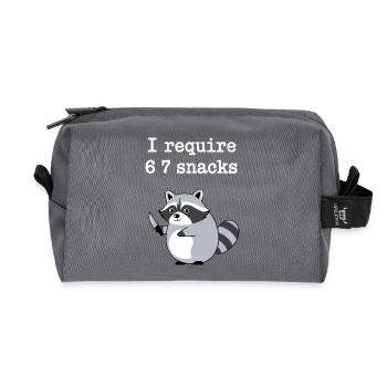 6-7 Refroidisseur de mèmes Internet 6 7 Raton laveur - Trousse de toilette en tissu recyclé - anthracite - Devant
