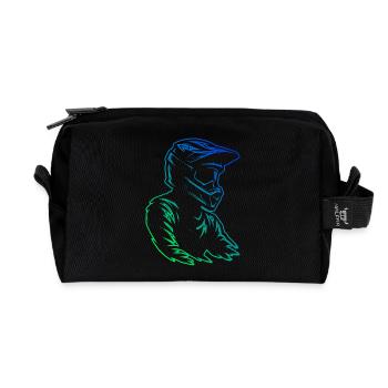 Cool motocross inspiration - Recycled Toiletry Zip Bag - black - Front