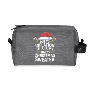 T-shirt de laide inflation de Noël - Trousse de toilette en tissu recyclé - anthracite - Devant