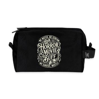 Cercle de fans de films d’horreur - Trousse de toilette en tissu recyclé - noir - Devant