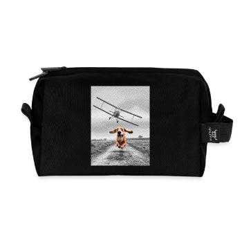 North by northwest - Recycled Toiletry Zip Bag - black - Front