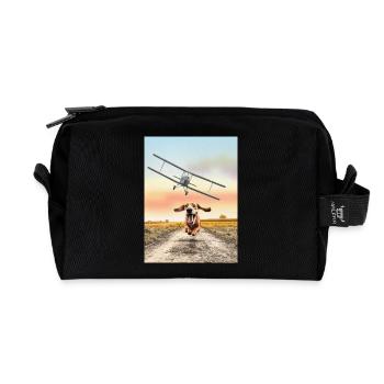 North by northwest - Recycled Toiletry Zip Bag - black - Front