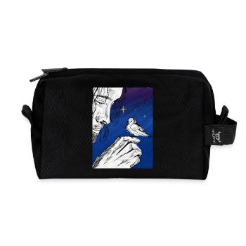 Number one under the moon - Recycled Toiletry Zip Bag - black - Front