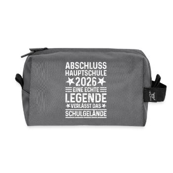 Fin d’études secondaires 2026 Terrain de l’école Legend - Trousse de toilette en tissu recyclé - anthracite - Devant