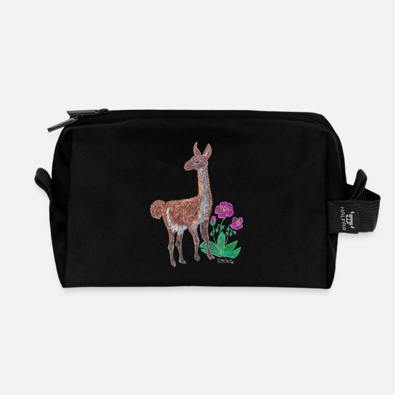 Herzschläge der Wüste. - Recycelte Kulturtasche - Schwarz