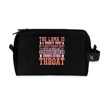 La variété laineuse lama - Trousse de toilette en tissu recyclé - noir - Devant