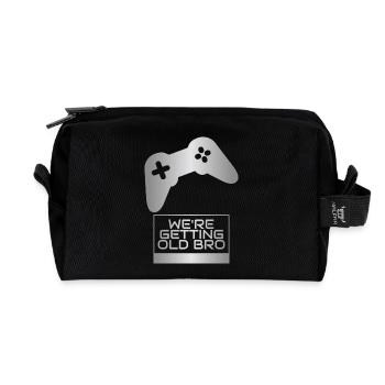 Old Bro Retro Gamer Tee - Trousse de toilette en tissu recyclé - noir - Devant