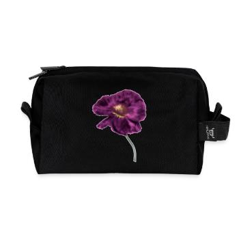 Intense Magenta Poppy - Recycled Toiletry Zip Bag - black - Front