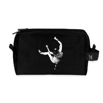 Motif d’escalade pour produits sombres - Trousse de toilette en tissu recyclé - noir - Devant
